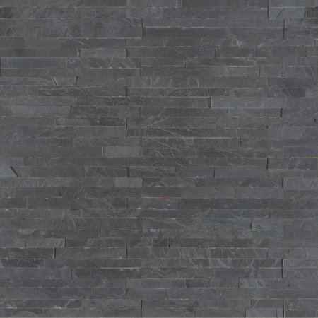 MSI Premium Black Mini Splitface Ledger Panel 4.5 In. X 16 In. Natural Slate Wall Tile, 10PK ZOR-PNL-0076
